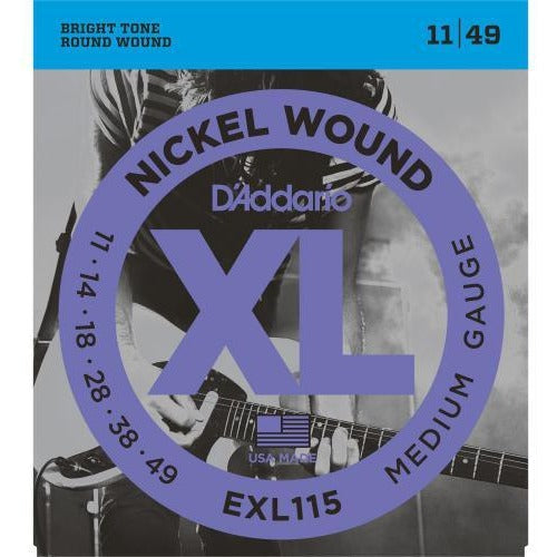 D'Addario EXL115 Medium Gauge XL Nickel Wound Electric Guitar Strings