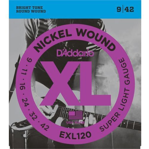 D'Addario EXL120 Super Light Gauge XL Nickel Wound Electric Guitar Strings