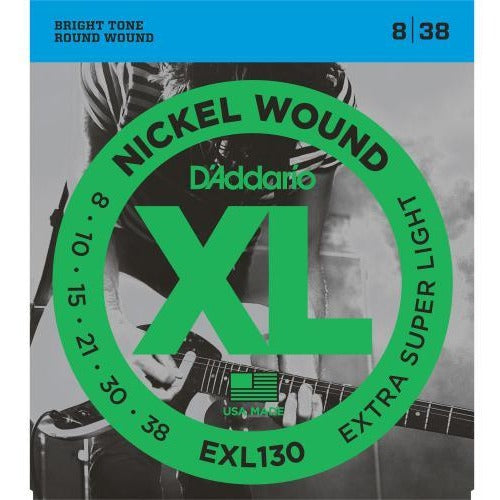 D'Addario EXL130 Extra Super Light Gauge XL Nickel Wound Electric Guitar Strings