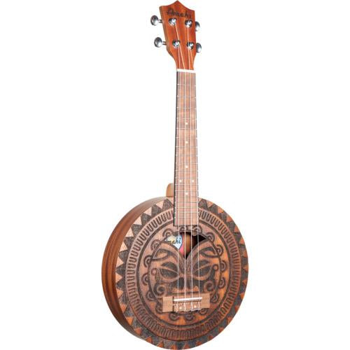 Amahi Masterpiece Series Aztec Concert Ukulele, Round Body: Design 1