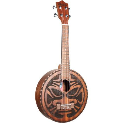Amahi Masterpiece Series Aztec Concert Ukulele, Round Body: Design 3