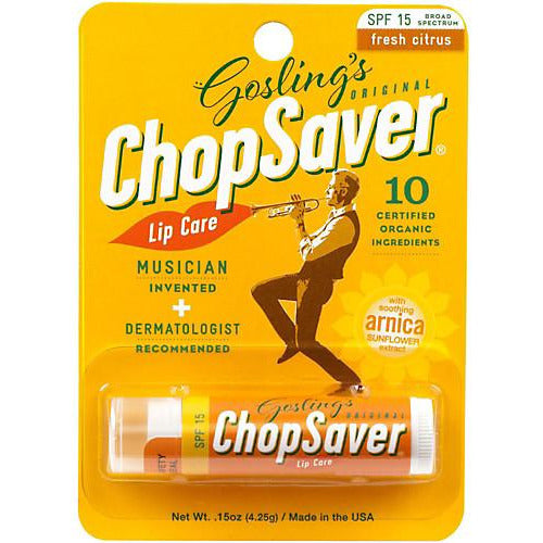 ChopSaver Gold Lip Balm with SPF 15 Protection in Packaging