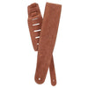 D&#39;Addario Camel Suede Rosette Vented Leather Guitar Strap | Kincaid&#39;s Is Music