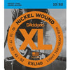 D&#39;Addario EXL140-3D Light Top/Heavy Bottom Gauge XL Nickel Wound Electric Guitar Strings