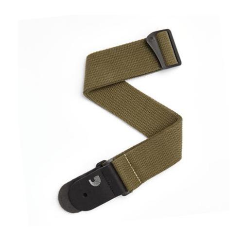 D'Addario Planet Waves 2" Cotton Guitar Strap - Army Green | Kincaid's Is Music