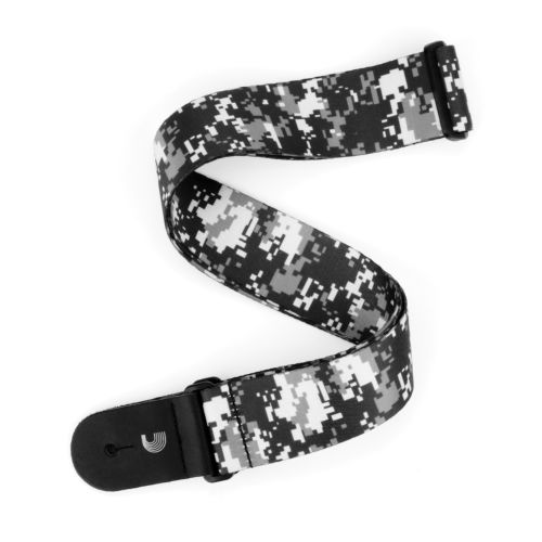 D'Addario Planet Waves 2" Woven Guitar Strap - Digital Camo, Black