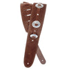 D&#39;Addario Planet Waves Conchos Brown Leather Guitar Strap