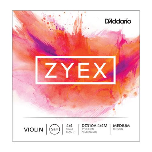 D'Addario Zyex 4/4 Violin String Set, Medium Tension