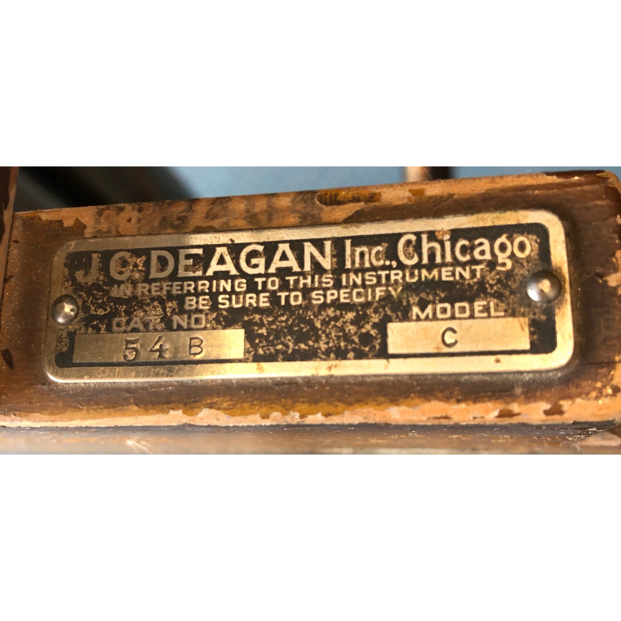 Deagan Masterpiece 54B Vintage Marimba Model and Category Number