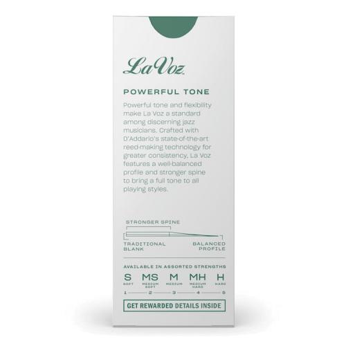 La Voz Bass Clarinet Reeds, Box of 5