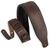 Levy&#39;s Padded Leather Guitar Strap, Dark Brown