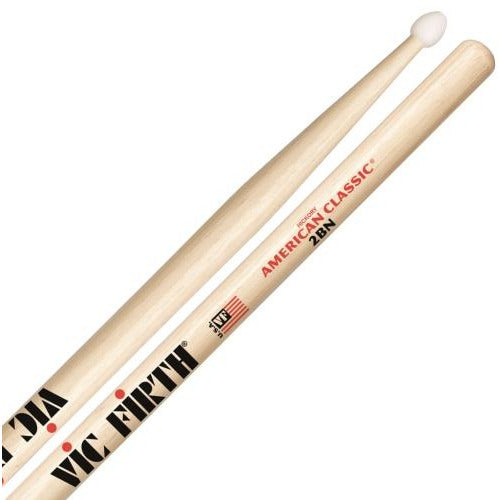 Vic Firth American Classic Hickory 2BN Nylon-Tip Drumsticks
