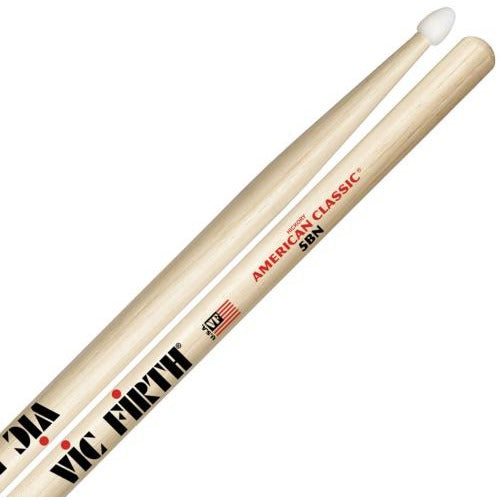 Vic Firth American Classic Hickory 5BN Nylon-Tip Drumsticks